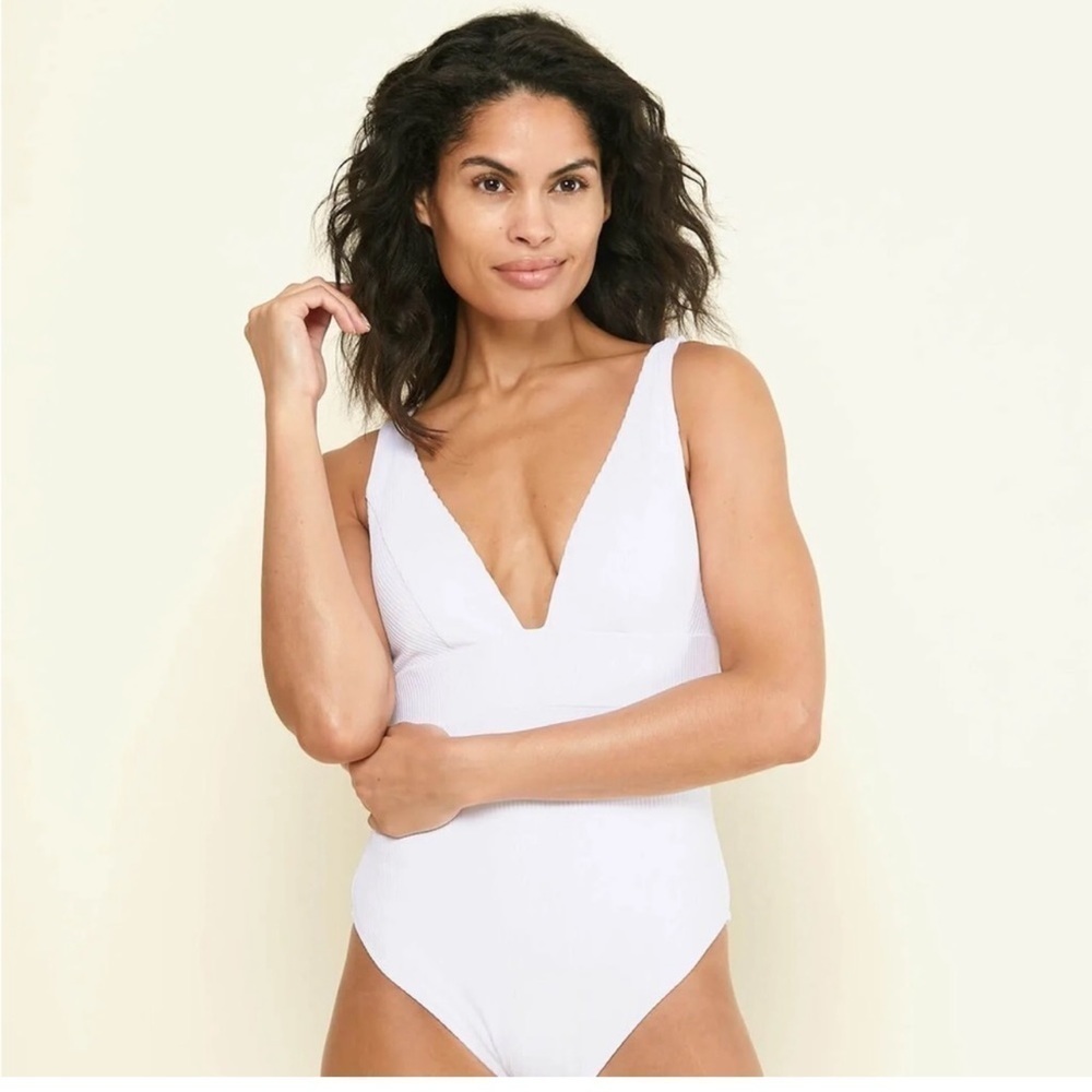 NWT Andie The Sardinia Rib One Piece in White